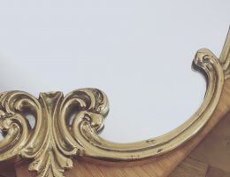 Miroir ancien doré – 58 x 40 cm