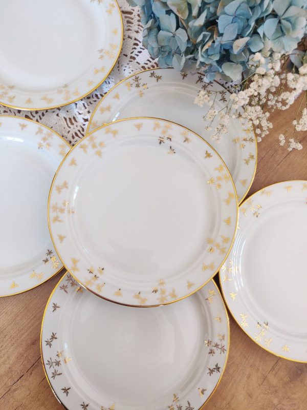 Lot de 6 assiettes à dessert en porcelaine