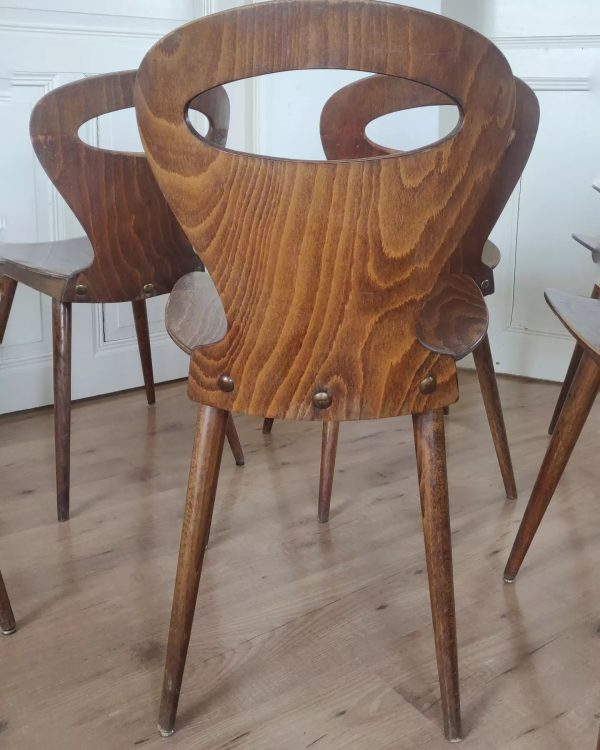 Serie de 6 chaises fourmi Baumann – Image 3