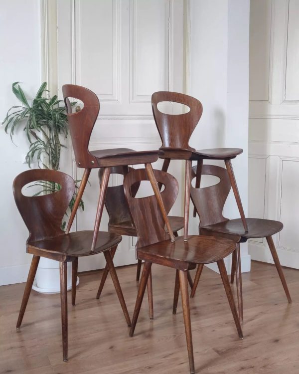 Serie de 6 chaises fourmi Baumann