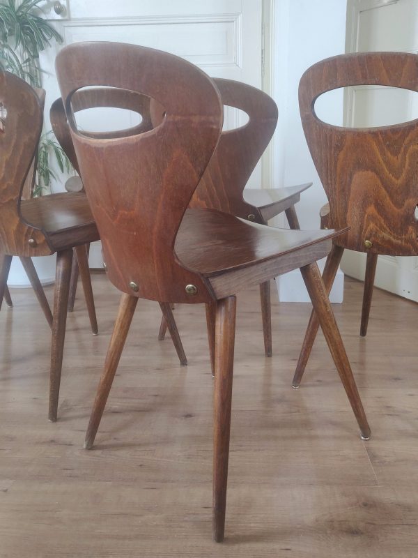 Serie de 6 chaises fourmi Baumann – Image 6