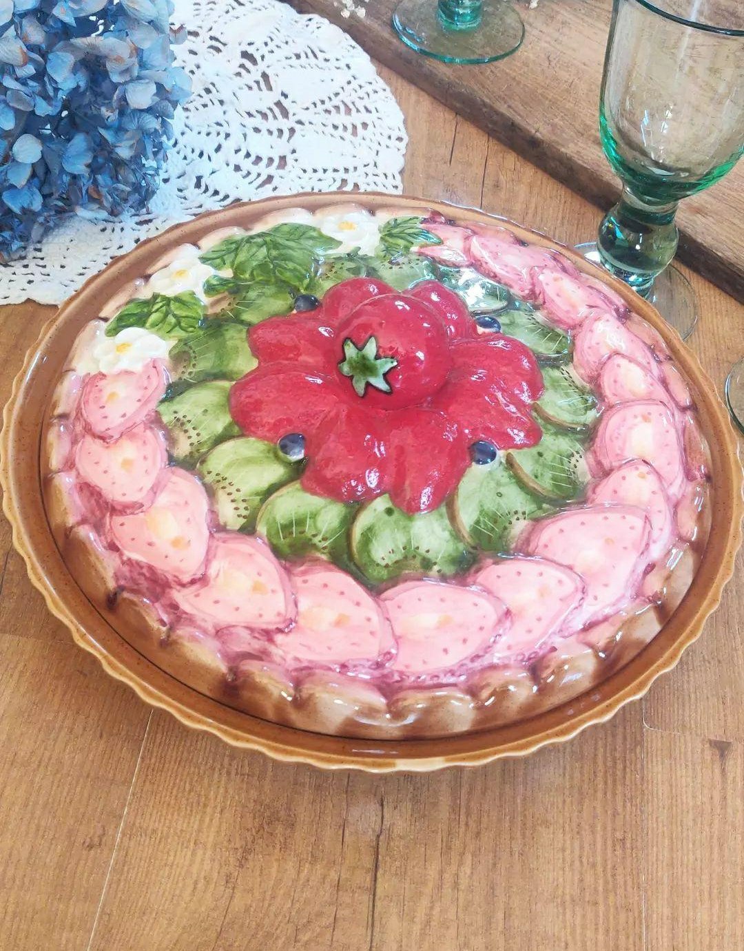 Plat à tarte 30cm en verre avec couvercle : Chez Rentreediscount Loisirs  créatifs