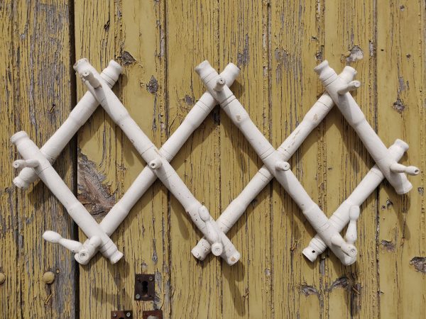 Ancien porte manteau accordéon bois – Image 5