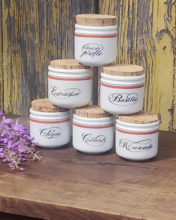 Série de pots à épices porcelaine d'Auteuil