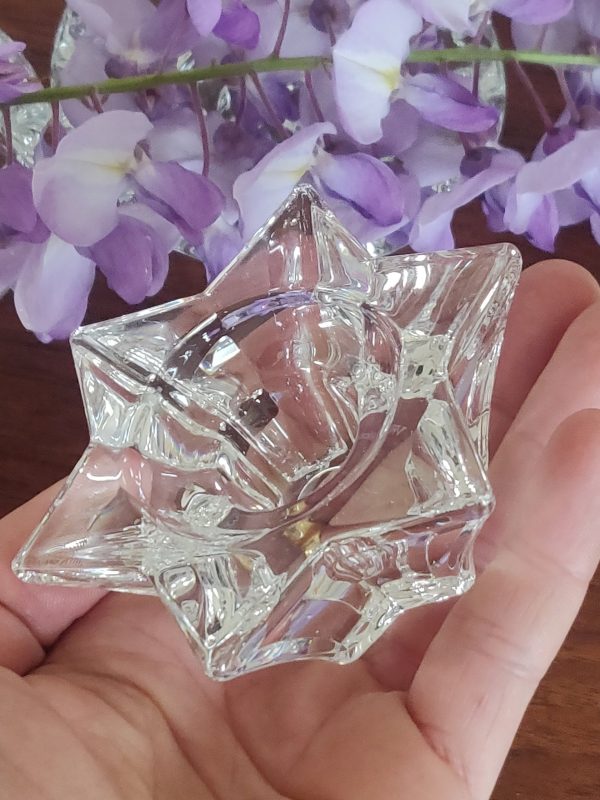 Trio d'anciens bougeoirs étoile en cristal Villeroy Boch – Image 4