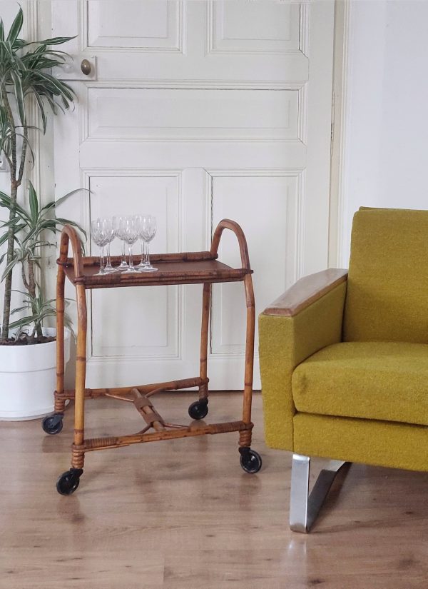 Ancienne petite desserte rotin – Image 3