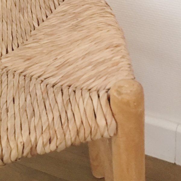 Tabouret bois paillé – Image 3