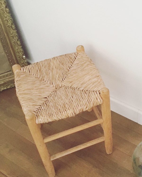 Tabouret bois paillé – Image 4