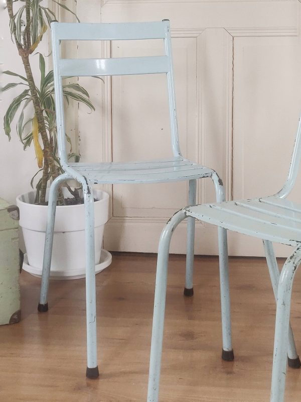 Réservées Delphine - Série de 6 chaises dépareillées - Tolix et Art Prog années 50 – Image 9