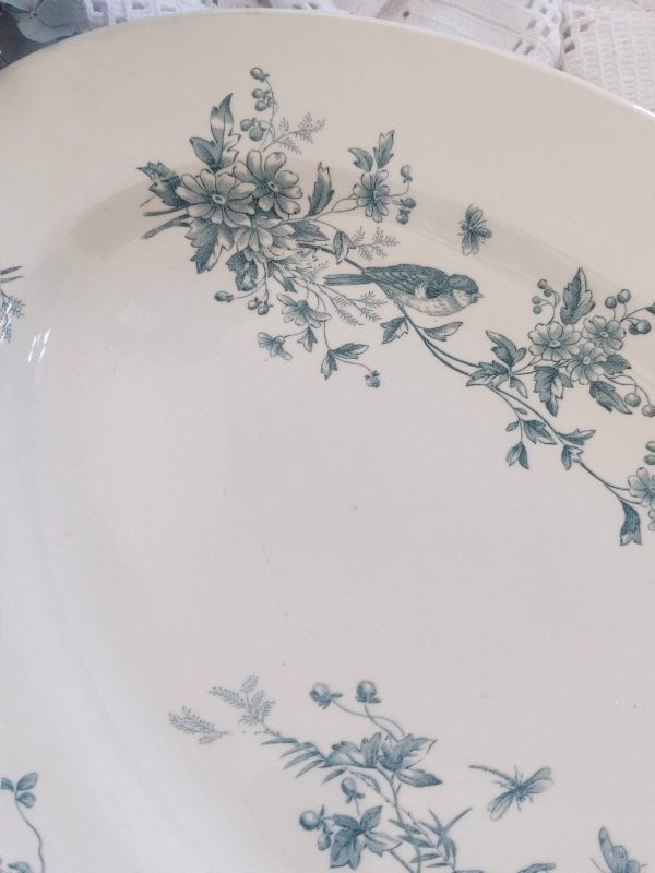 Plat ovale terre de fer bleu "Mignon" – Image 2