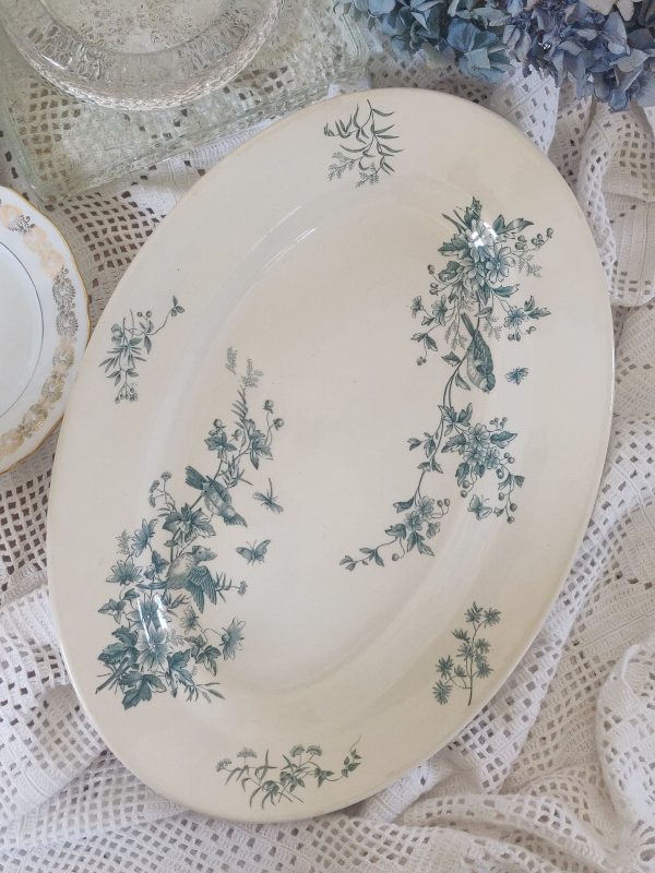 Plat ovale terre de fer bleu "Mignon" – Image 3