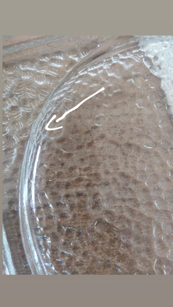 Réservé - Ancien cendrier vide poche bloc de verre – Image 3