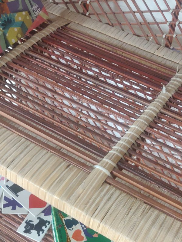 Étagère bibliothèque vintage en buri – Image 5