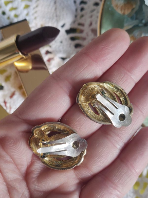 Boucles d'oreilles clip vintage – Image 2