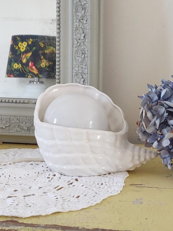 Lampe coquillage vintage