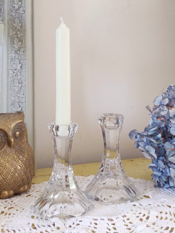 Paire de bougeoirs en cristal – Image 3