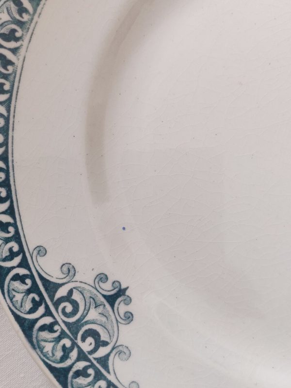 Série de 6 assiettes à dessert en terre de fer bleues – Image 4
