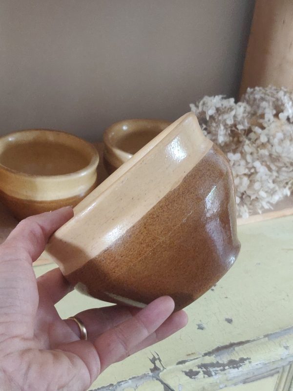 Série de 4 pots anciens en grès vernissé – Image 4