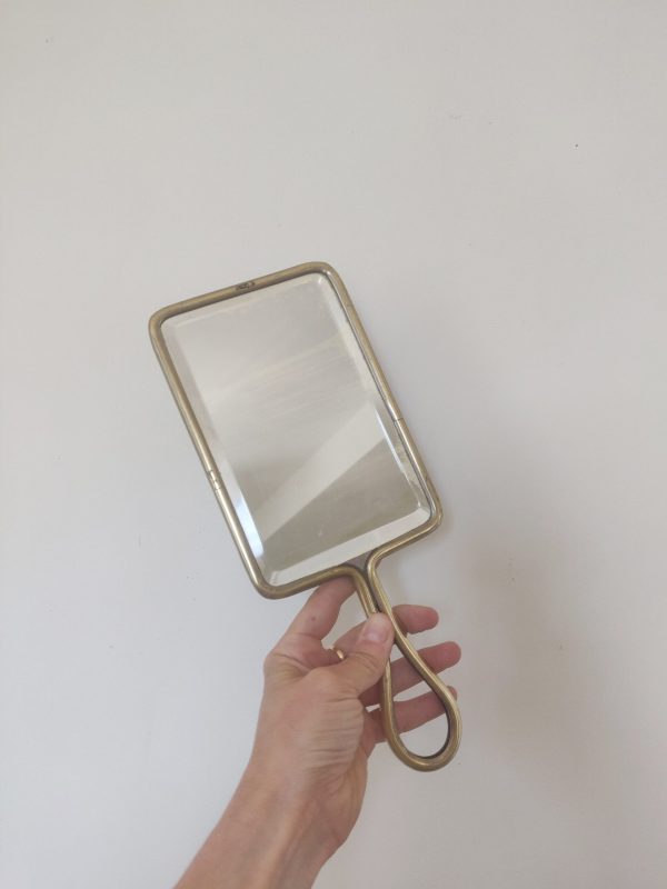 Ancien miroir à main biseauté
