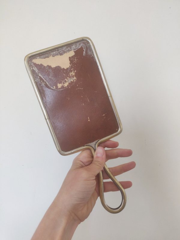 Ancien miroir à main biseauté – Image 3