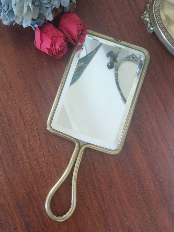 Ancien miroir à main biseauté – Image 2