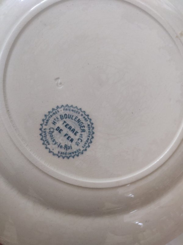 Série de 6 assiettes à dessert en terre de fer bleues – Image 10