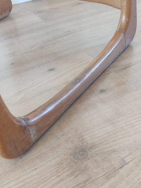 Chaise traîneau Baumann retapissée avec tissus vintage William Morris – Image 5