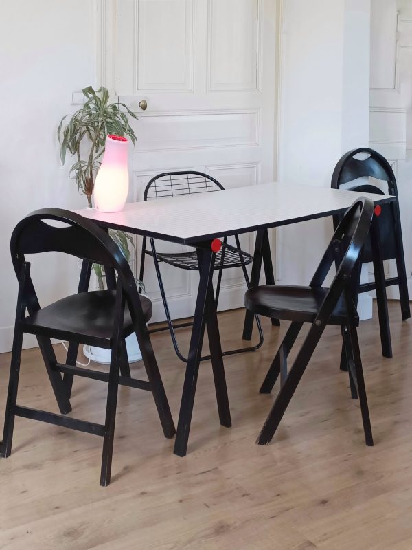 Réservé - Acompte ancien bureau Trestle vintage de Rodney Kinsman – Image 10