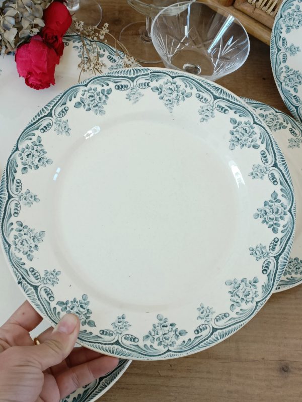 Set de 6 assiettes plates Terre de fer bleues – Image 2