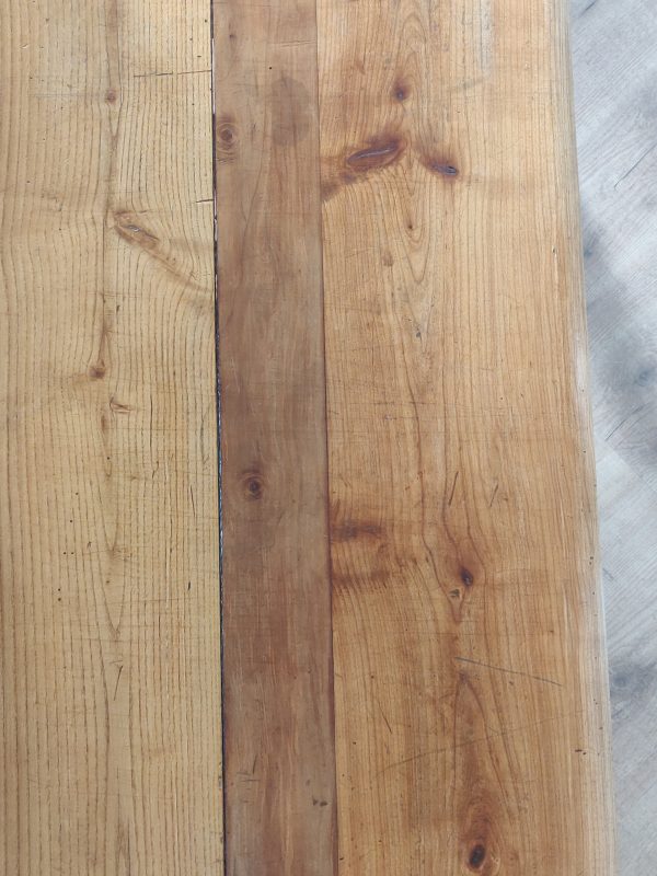 Réservée jusqu' au 5/09 - Table basse brutaliste bois couleur miel – Image 7
