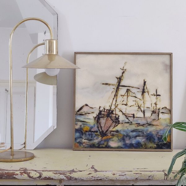 Ancien tableau résine - années 60