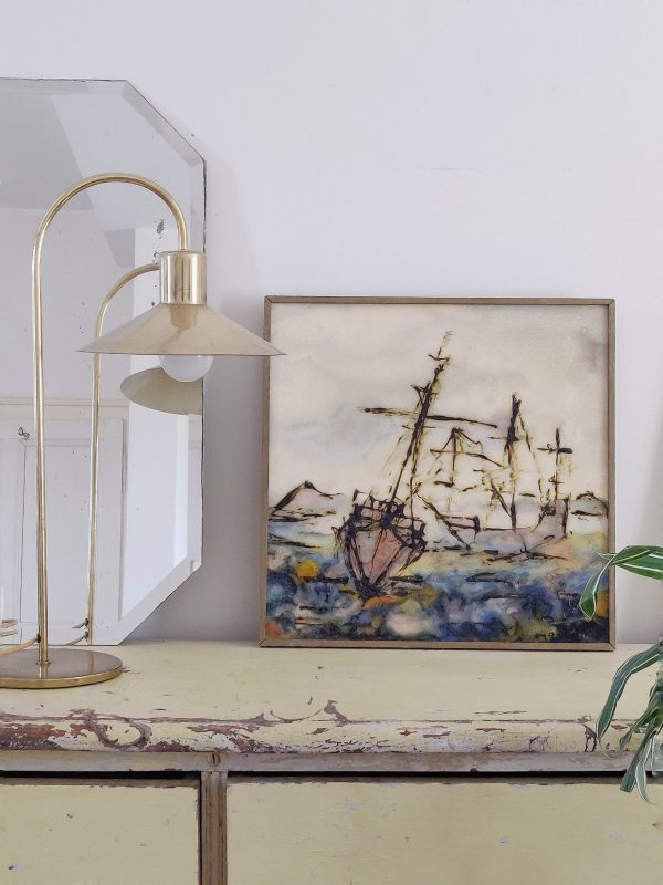 Ancien tableau résine - années 60