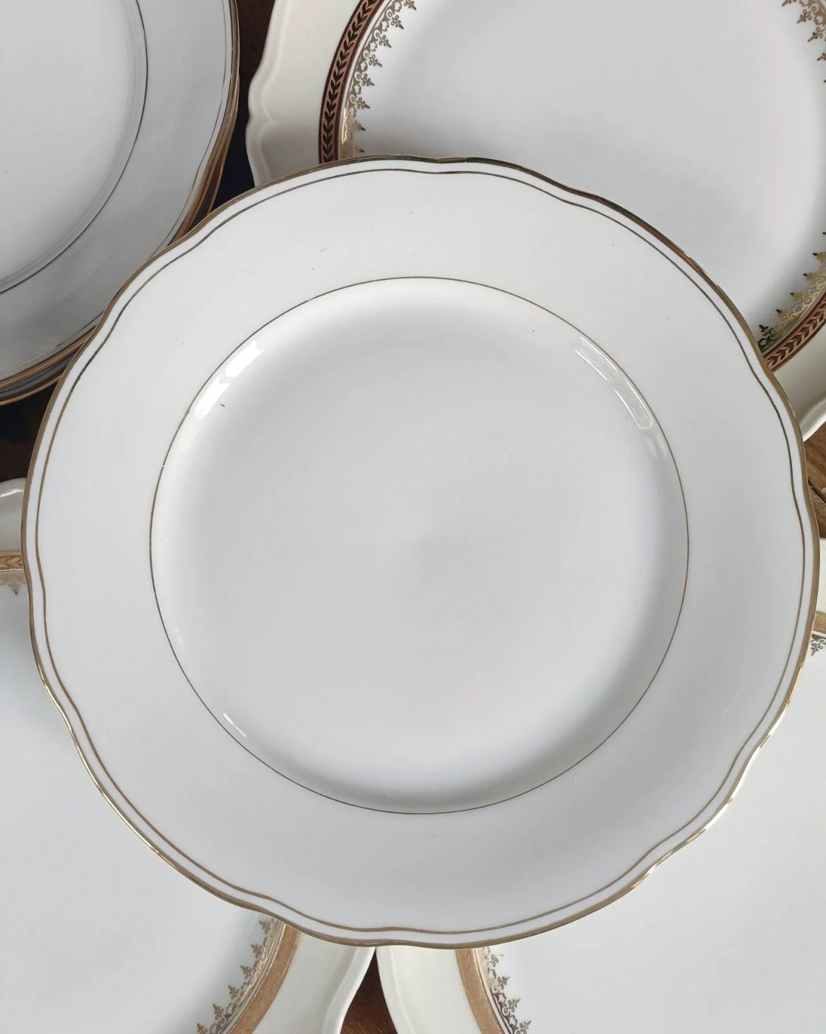Lot De 6 Assiettes Plates En Verre Kairo Gold - Motif Relief Doré Et Argenté - Diamètre 27,1 Cm - Pour Repas Festifs Et Quotidiens - 5