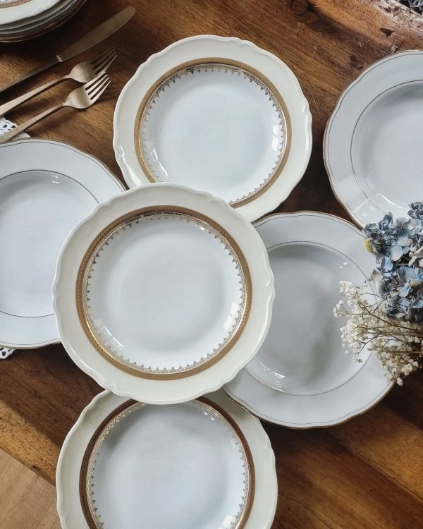 Service dépareillé "Gold" - 6 assiettes creuses