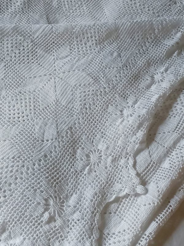 Ancien plaid en crochet 230 x 240 – Image 4