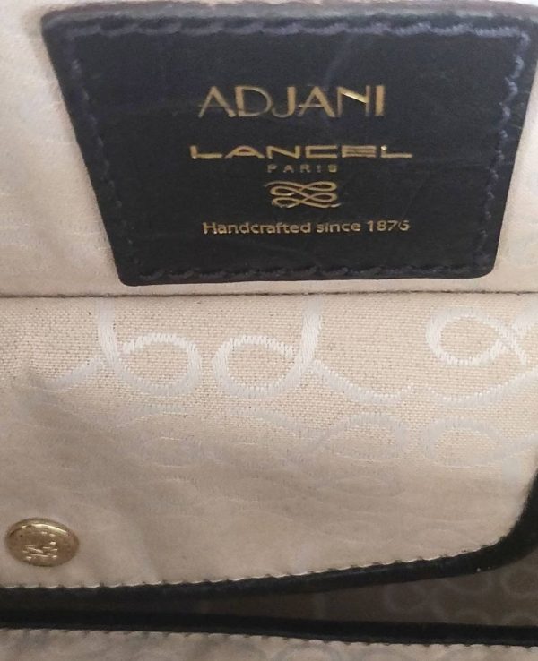 (Réservé Eliette) Finalisation règlement - Sac Lancel Adjani cuir croco noir vernis, taille XL – Image 5