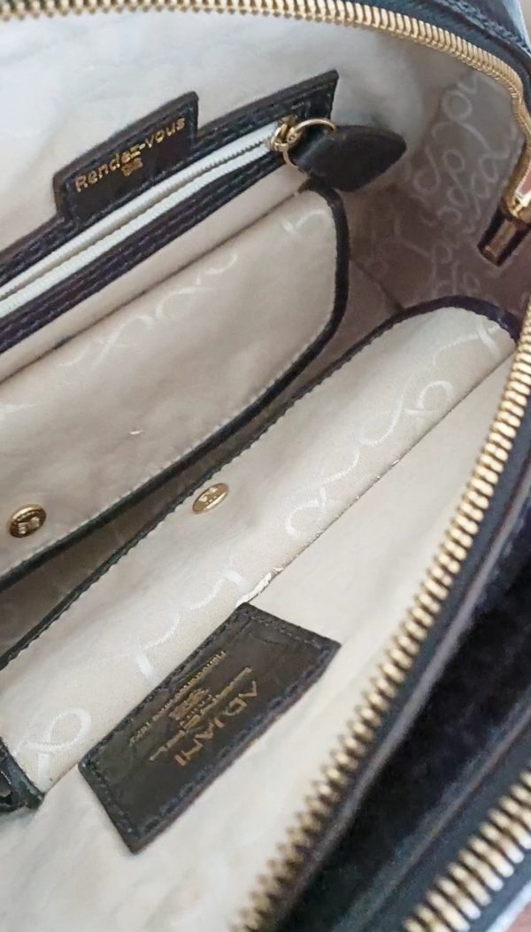 (Réservé Eliette) Finalisation règlement - Sac Lancel Adjani cuir croco noir vernis, taille XL – Image 6