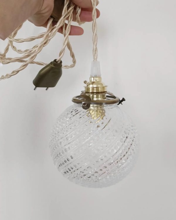 Baladeuse "précieuse" globe boule en verre moulé – Image 3