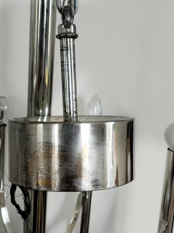 Lustre chandelier chrome design Sciolari – Image 6
