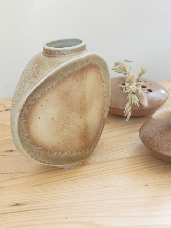 (Réservé) Vase lentille en grés Virebent – Image 2