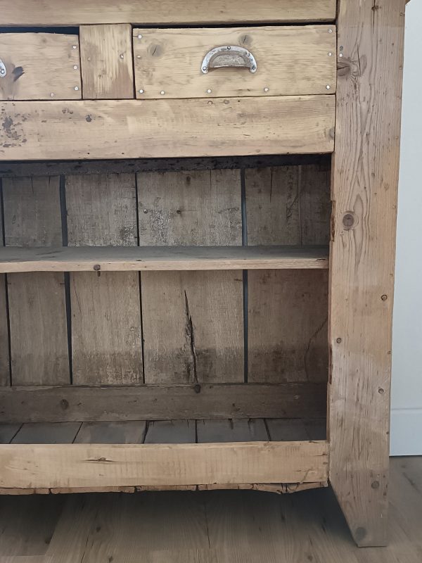 Ancien buffet de ferme bois brut – Image 6
