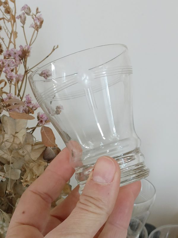 Set de 6 verres anciens gravés – Image 2