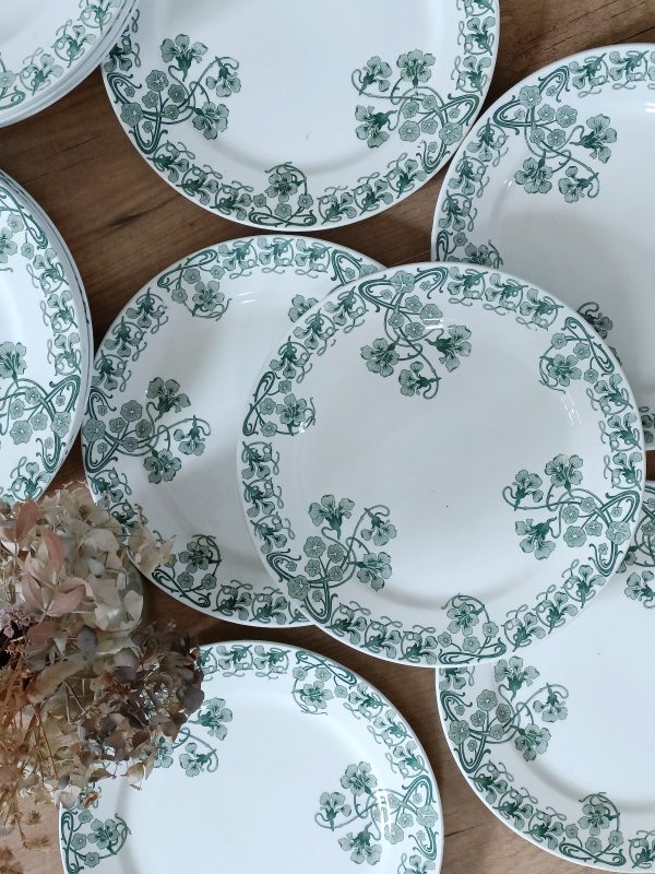 Ensemble de 6 grandes assiettes plates "Capucines" – Image 3
