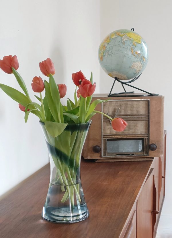 Vase en verre soufflé par Anne Nilsson, Suède – Image 2