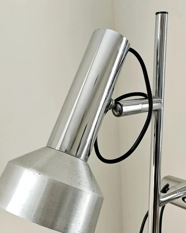 Lampadaire chrome et aluminium brossé – Image 4