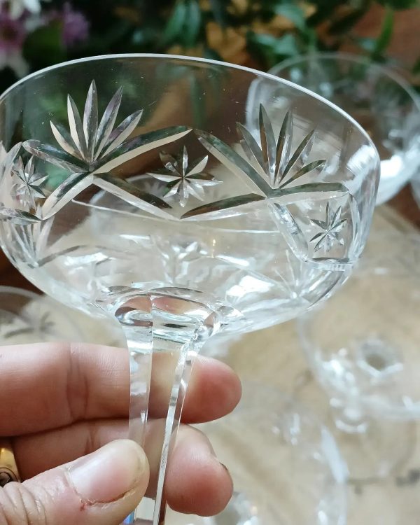 Set de 6 coupes à champagne cristal de Lorraine – Image 3