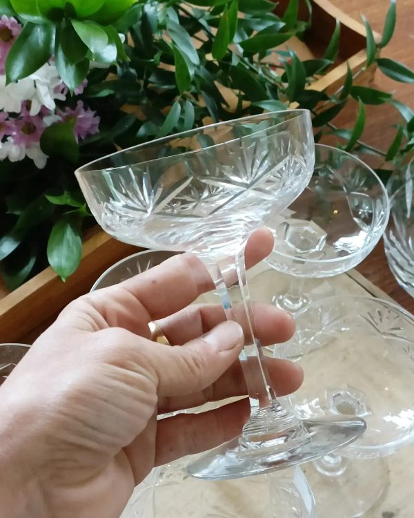 Set de 6 coupes à champagne cristal de Lorraine – Image 2