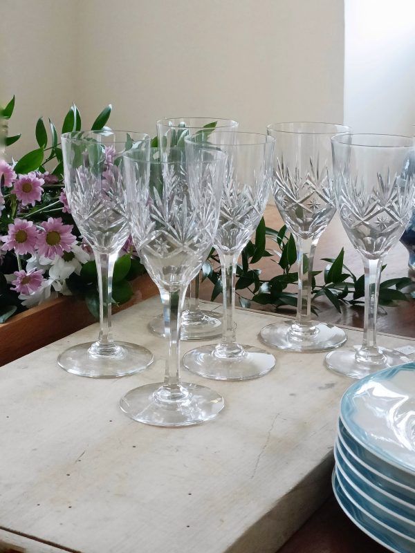 Service de 6 verres à vin rouge en cristal de Lorraine