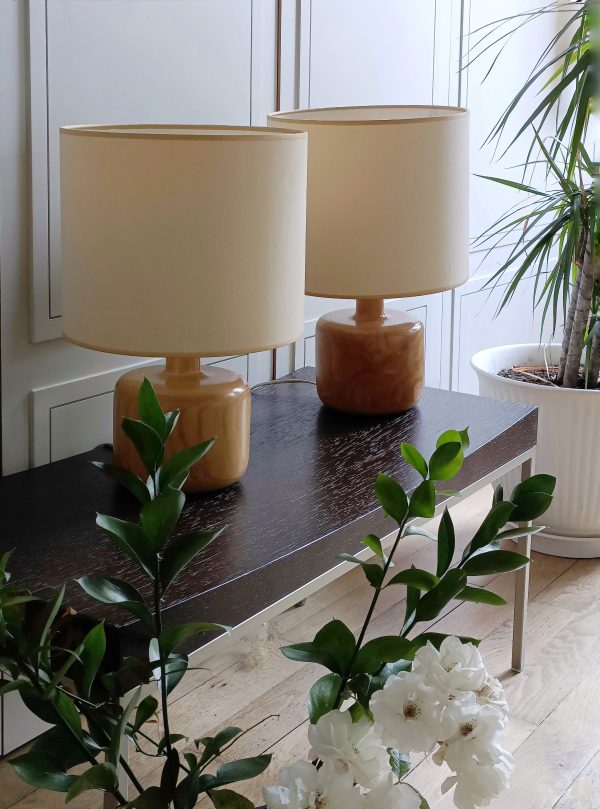 (Réservées) Paire de lampes pin massif
