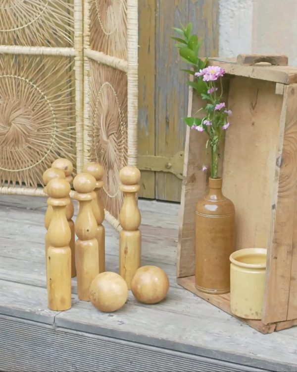 Ancien jeu de quilles en bois – Image 2